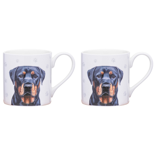 2PK Ashdene Paws & All 380ml Mug Coffee/Tea Cup - Rottweiler