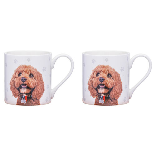 2PK Ashdene Paws & All 380ml Mug Coffee/Tea Cup - Cavoodle