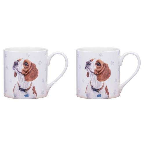2PK Ashdene Paws & All 380ml Mug Coffee/Tea Cup - Beagle