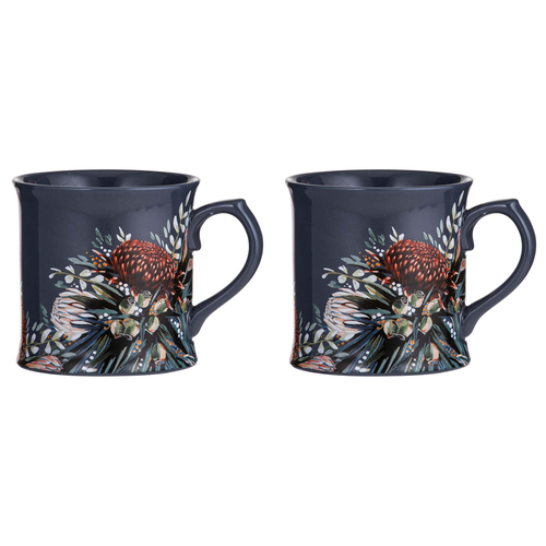 2PK Ashdene New Bone China 440ml/13cm Radiance Midnight Mug
