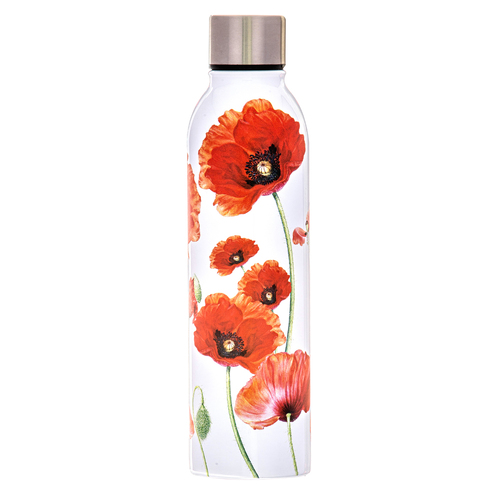 Ashdene Red Poppies 500ml Stainless Steel Insulated Drink Bottle