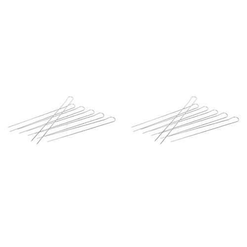 2 x 6pc Wiltshire Reusable Stainless Steel Double Barbeque Skewers 33cm