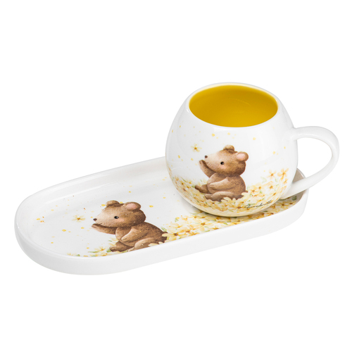 2pc Ashdene Little Darlings Baby Bear 200ml Coffee Mug & Plate Set