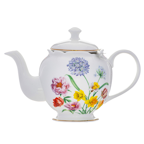 Ashdene Botanical Symphony Floral 1000ml Teapot w/ SS Infuser