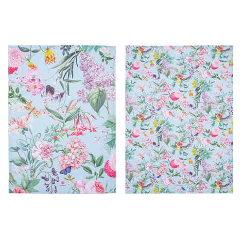 2pc Ashdene Romantic Garden Kitchen 70cm Towel - Assorted
