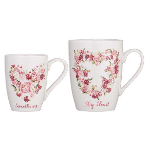 2pc Ashdene New Bone China Mini Me Heart Mug Gift Set