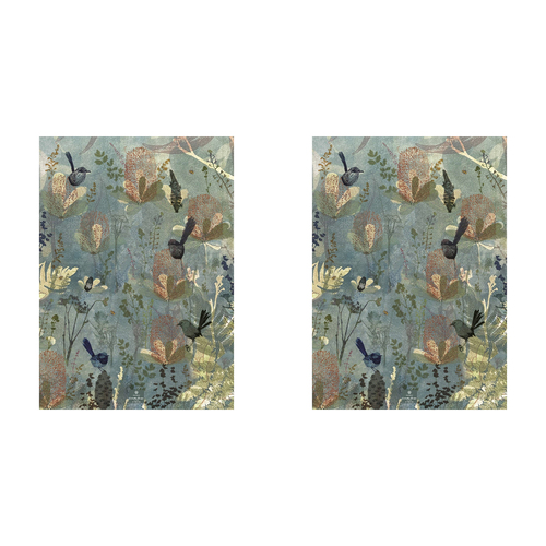 2PK Ashdene Linen 70cm Enchanting Banksia Kitchen Towel - Green