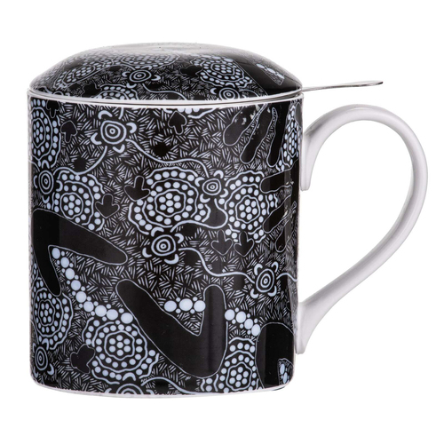 Ashdene New Bone China 380ml Maintaining Our Culture Infuser - Black