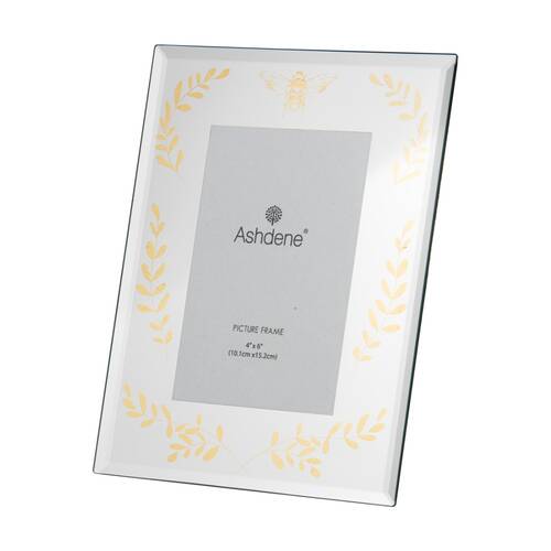 Ashdene Elegant Bee Silver Mirrored Picture Display Photo Frame