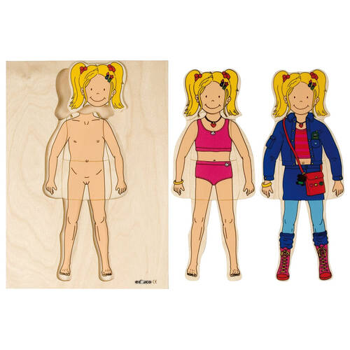 21pc Educo Getting Dressed Puzzle - Girl Dressing Education Kids/Children 3y+