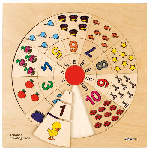 Educo Counting Circle Numbers Skills Educational Toy Kids/Children - 3y+