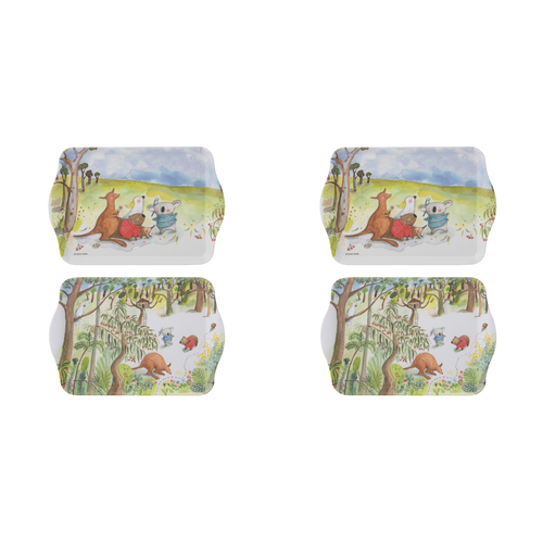 2x 2pc Ashdene Barney Gumnut Bushland Serving Platter Scatter Tray