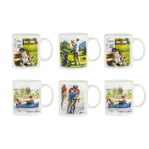 6PK Ashdene Time Well Spent Fine Bone China Mug - Assorted
