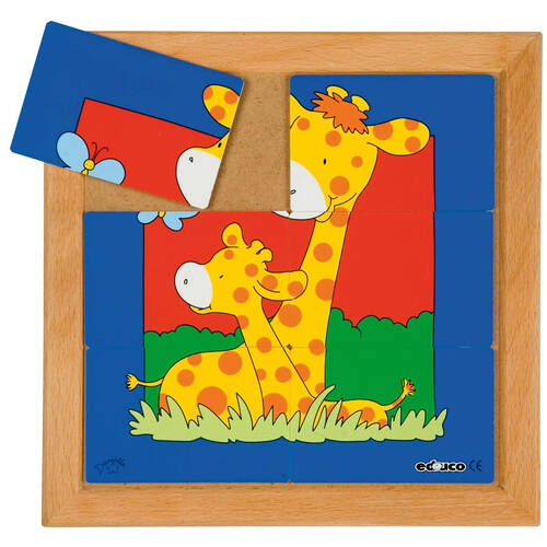 6pc Educo Mother and Child - Giraffe Puzzle Educational Play Kids/Children 3y+