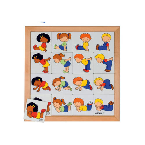 Educo Comprehension Lotto Match the Postures Cognition Educational Toy Kids- 3y+