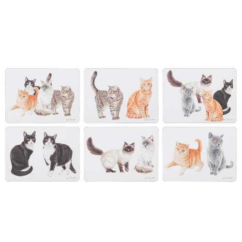 6pc Ashdene Purrrfect Moments Placemat 29x21.5cm - White