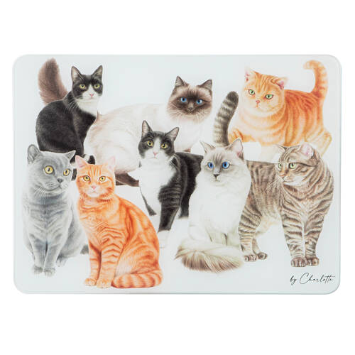 Ashdene Purrrfect Moments Surface Protector Placemat 30x40cm - White