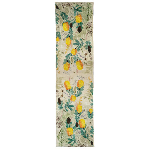 Ashdene Golden Banksia Table Runner Rectangle Dining Decor 40x150cm
