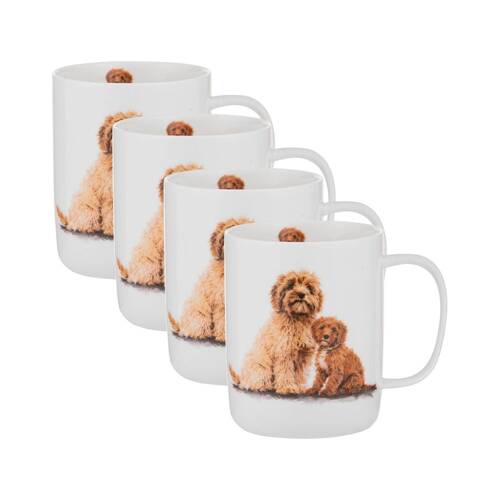 4PK Ashdene Puppy Love Cavoodle Drinking Coffee/Tea Mug 11.5x8cm 