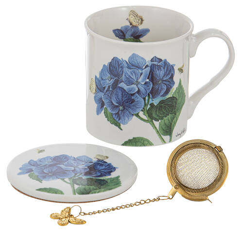 Ashdene Jenny's Garden Blue Tea Cup Hydrangea Gift Set Assorted