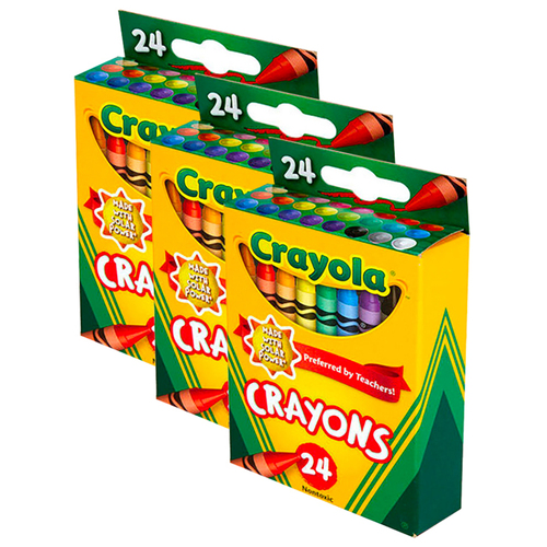 3 x 24pc Crayola Crayon Tuck Box