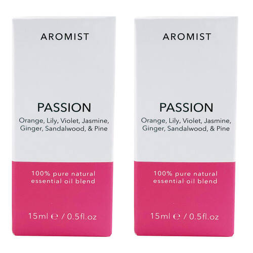 2PK Gibson Gifts Aromist Oil Aromatherapy 15ml - Passion
