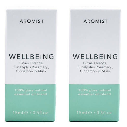 2PK Gibson Gifts Aromist Oil Aromatherapy 15ml - Well Being