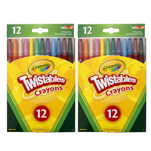 2 x 12pc Crayola Twistables Crayons Kids 3y+