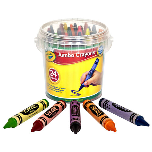 24pc Crayola First Jumbo Crayons In Storage Tub Kids 2y+