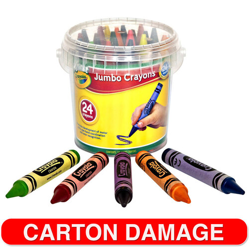24pc Crayola First Jumbo Crayons In Storage Tub Kids 2y+