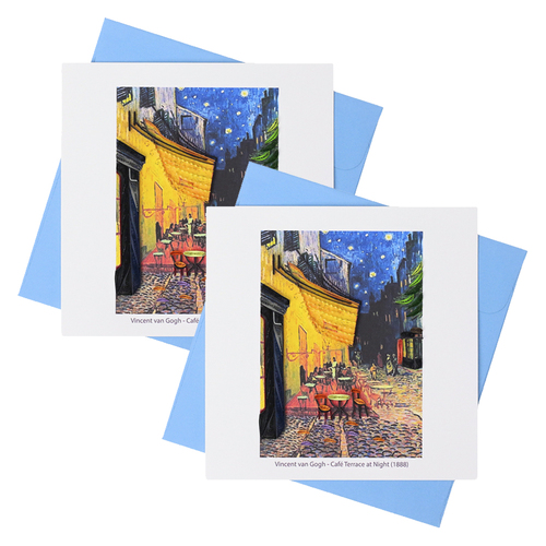 2PK Boyle Quilled 15cm Van Gogh Café Terrace Greeting Card