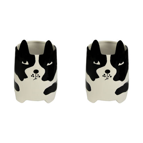 2PK Annabel Trends Ceramic Animal Planter Large Duke Dog 22.5cm