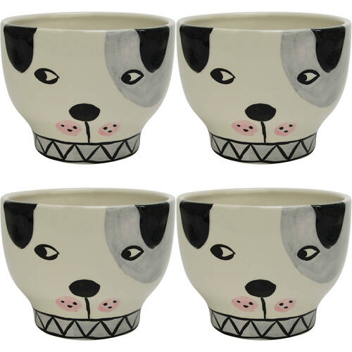4PK Annabel Trends Ceramic Animal Planter Medium Patch Dog 15.5cm