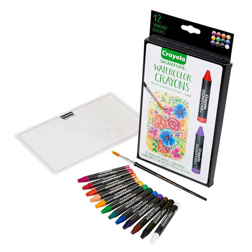 12pc Crayola Signature Non-Toxic Premium Watercolor Crayons For 14+ Teens
