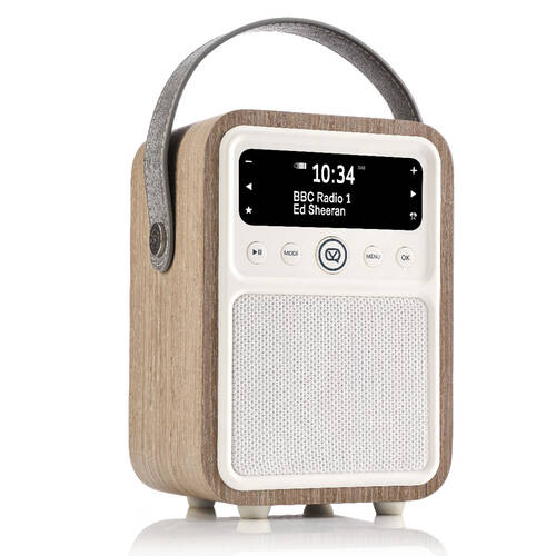 VQ Monty Retro DAB+ Digital FM/AM Bluetooth Radio Green Grass Oak