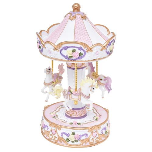 Gibson Gifts Classic Musical Carousel Large Home Ornament Decor 22x12cm