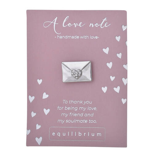 Gibson Gifts Equilibrium Silver Pin/Brooch - Love Note