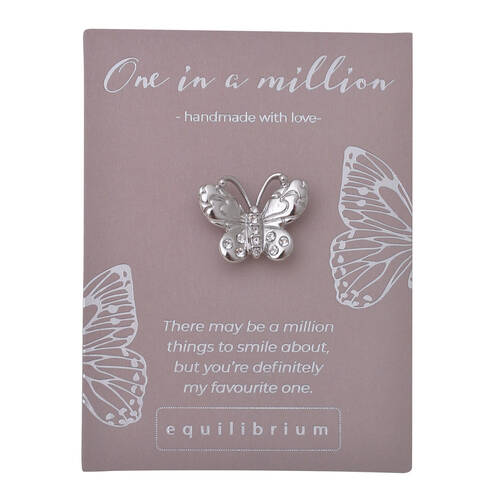 Gibson Gifts Equilibrium Silver Pin/Brooch - One in a Million