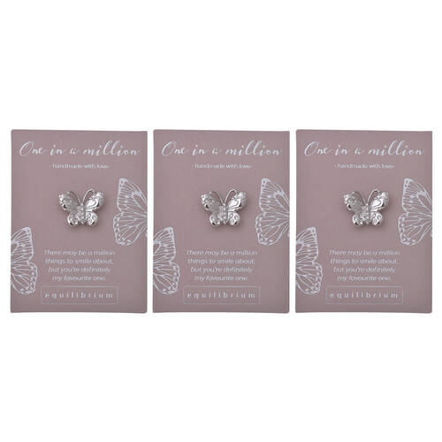 3PK Gibson Gifts Equilibrium Silver Pin/Brooch - One in a Million