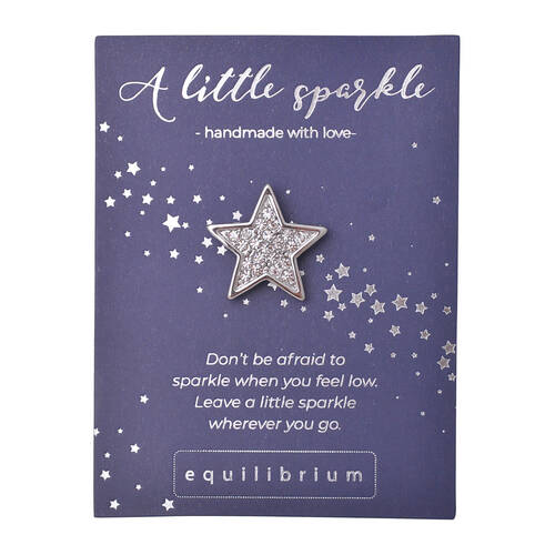 Gibson Gifts Equilibrium Silver Pin/Brooch - a Little Sparkle