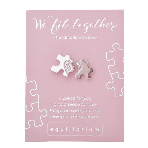 Gibson Gifts Equilibrium Silver Pin/Brooch - We Fit Together