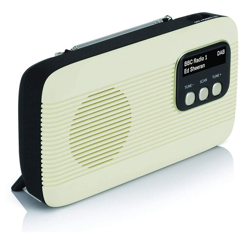 Lava Akoni Portable DAB/DAB+ Digital & AM/FM Radio w/ Bluetooth - Cream