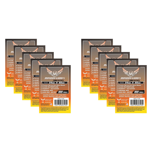 10PK 100pc Mayday 54x80mm Yucatan Narrow Card Game Sleeves