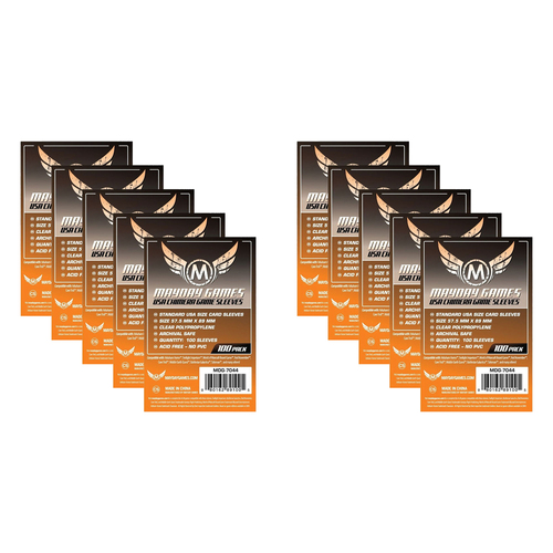 10PK 100pc Mayday 57.5x89mm USA Chimera Game Card Sleeves Orange