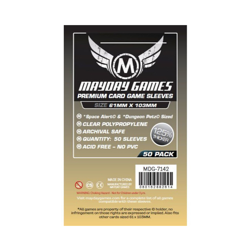 50pc Mayday 61x103mm Premium Space Card Sleeve Case Protector