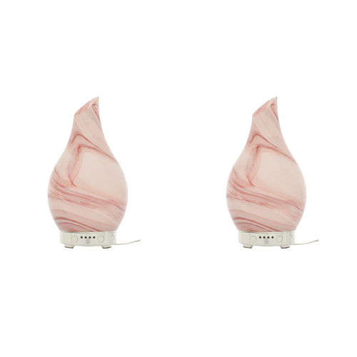 2PK Gibson Gifts Aroma Humidifier Aromatherapy 24cm - Pink Marble