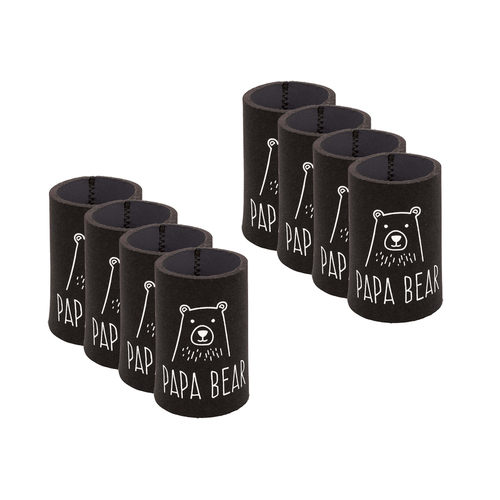 8PK Annabel Trends Drink Can Cooler Stubby 7x10.5cm - Papa Bear