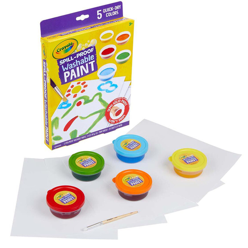 5pc Crayola Spill Proof Washable Paint Kit Kids/Children 3y+