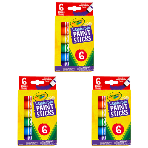 18pc Crayola Kids/Childrens Creative Washable Paint Sticks 36m+