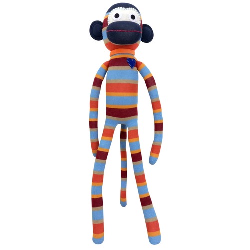 Boyle Bowie 70cm Orange & Blue Striped Monkey Toy 0m+